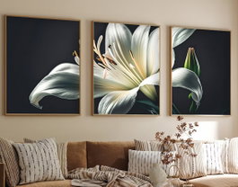 Wallity Cuadro Decorativo Huhu224 en 3 Piezas de 50 x 70 cm